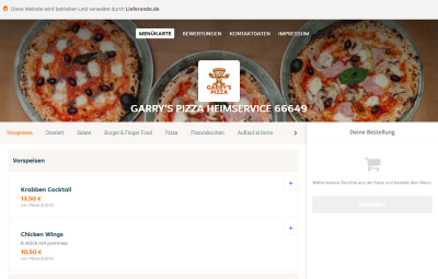 Garry's Pizza Heimservice