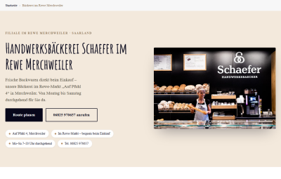 Handwerksbäckerei Schaefer im Rewe Merchweiler